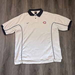 Vintage Y2K Nike Chicago Bears Footbal Polo Men’s Sz Large White Blue Team
